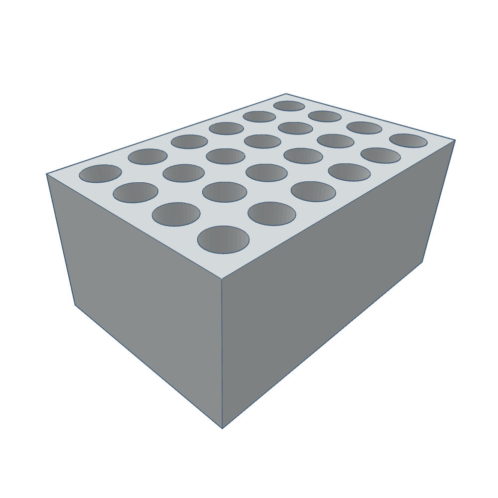 Micro Block Size microBLOCK Block for 24 x 0.5ml tubes - wisertech